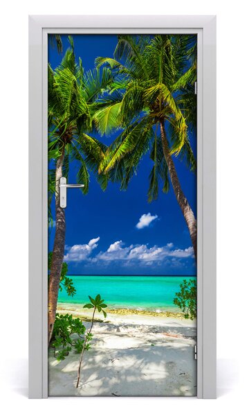 Poster adesivo per porta Spiaggia tropicale 75x205 cm