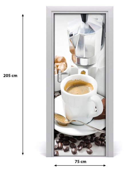 Rivestimento Per Porta tazza di caff? 75x205 cm