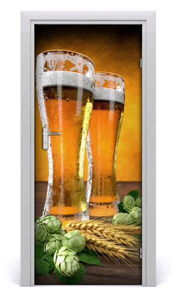 Rivestimento Per Porta Due bicchieri di birra 75x205 cm