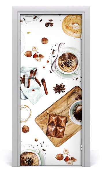 Adesivo per porta Colazione 75x205 cm