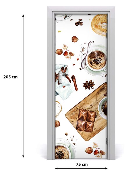 Adesivo per porta Colazione 75x205 cm