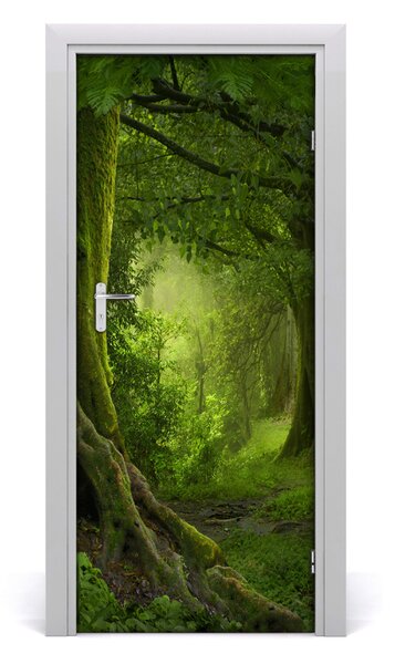 Poster adesivo per porta Giungla tropicale 75x205 cm