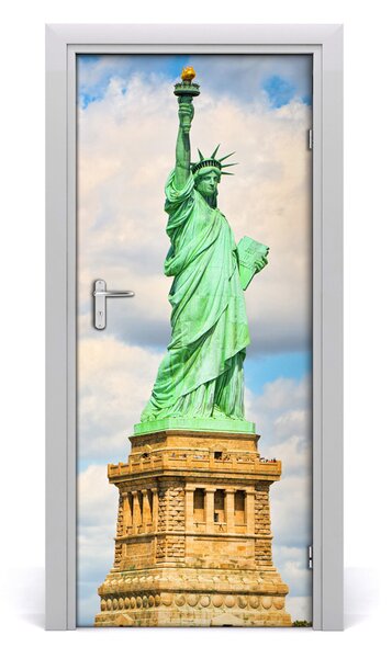 Poster adesivo per porta statua della Libert? 75x205 cm