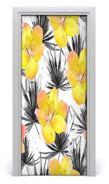 Rivestimento Per Porta Fiori tropicali 75x205 cm