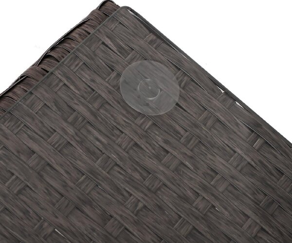 VivaGarden Salotto da Giardino con 2 Poltrone 2 Pouf e Tavolino con Cuscini in Rattan PE colore Grigio