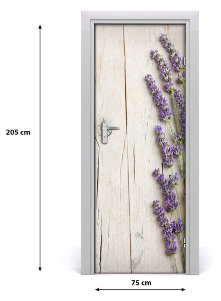 Adesivo per porta interna Legno di lavanda 75x205 cm