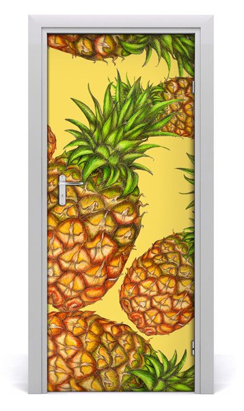 Adesivo per porta Ananas 75x205 cm