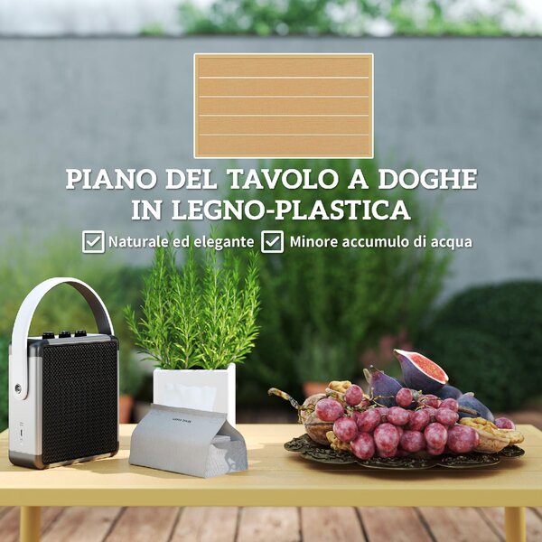 VivaGarden Salotto da Giardino con 2 Divani e 2 Tavolini con Cuscini in Rattan PE colore Legno Naturale