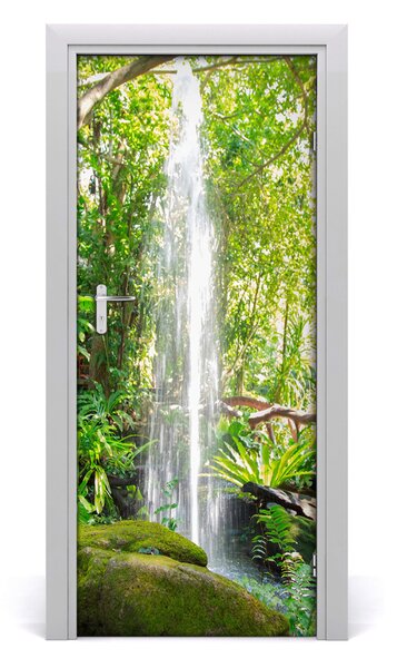 Adesivo per porta Cascata nella giungla 75x205 cm