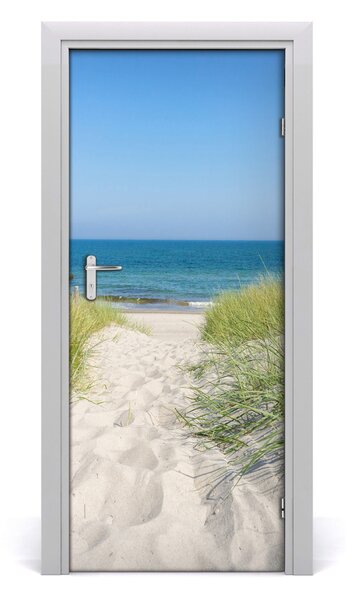 Adesivo per porta interna Dune costieri 75x205 cm