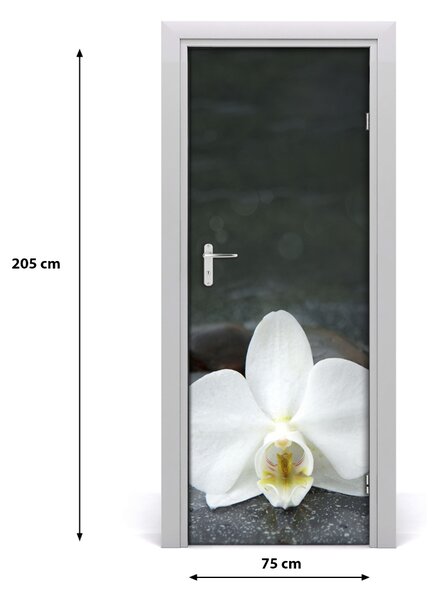 Adesivo per porta Orchidea 75x205 cm