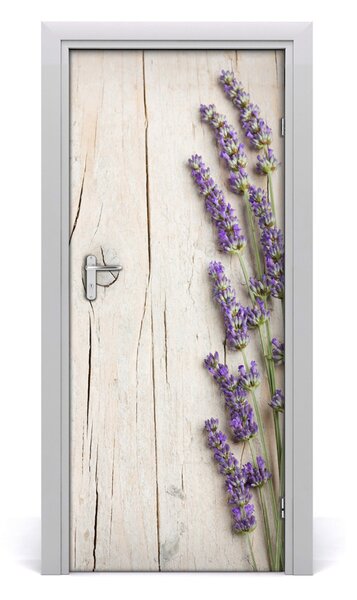 Adesivo per porta interna Legno di lavanda 75x205 cm