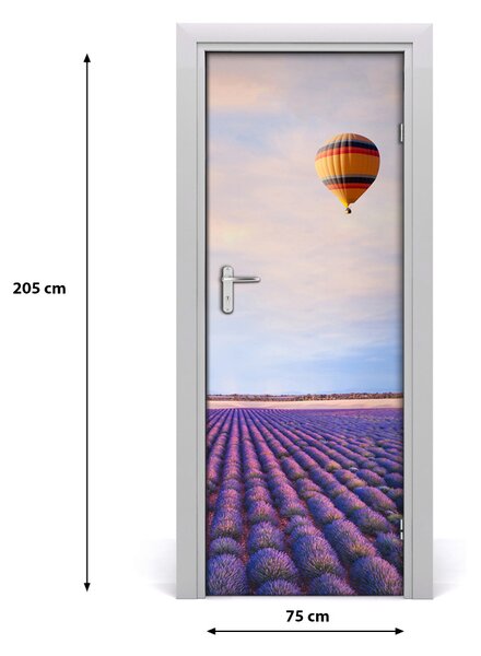 Adesivo per porta Campi di lavanda 75x205 cm