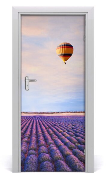 Adesivo per porta Campi di lavanda 75x205 cm