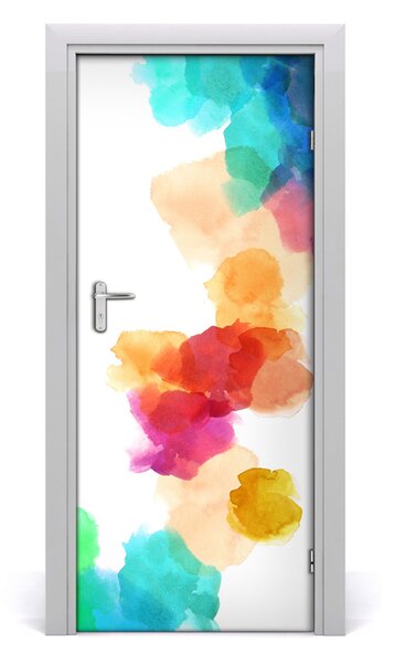 Adesivo per porta Macchie colorate 75x205 cm