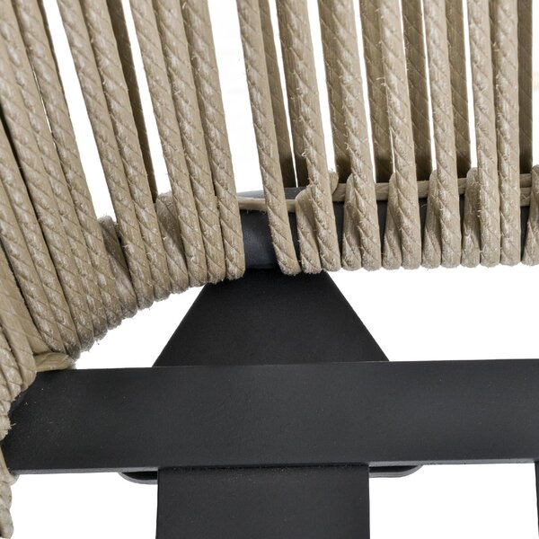 VivaGarden Salotto da Giardino con 2 Poltrone e Tavolino con Cuscini in Rattan PE colore Grigio