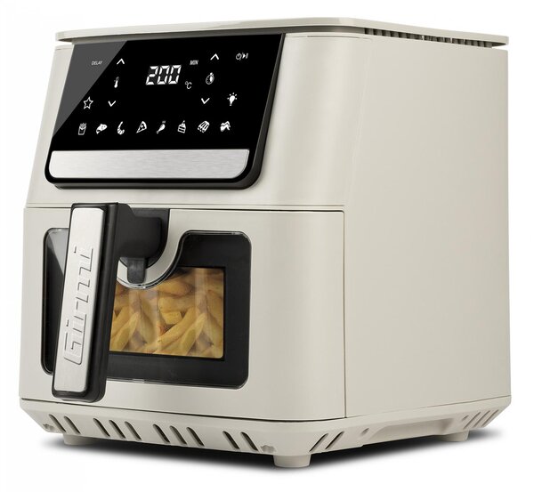 Girmi Friggitrice ad Aria 6,5 Litri Potenza 1700W con Timer e Termostato Regolabile colore Beige Ecofrit Crisp - FG8401