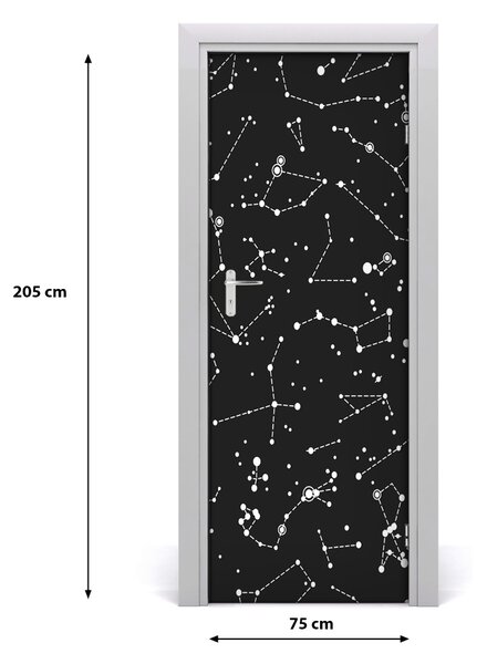 Poster adesivo per porta Costellazione 75x205 cm