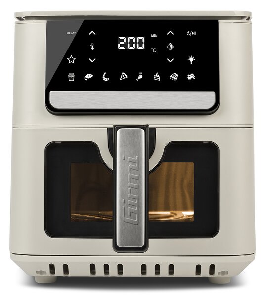 Girmi Friggitrice ad Aria 6,5 Litri Potenza 1700W con Timer e Termostato Regolabile colore Beige Ecofrit Crisp - FG8401