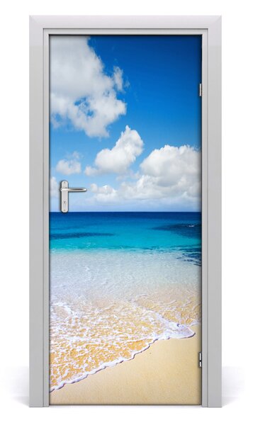 Poster adesivo per porta Spiaggia tropicale 75x205 cm