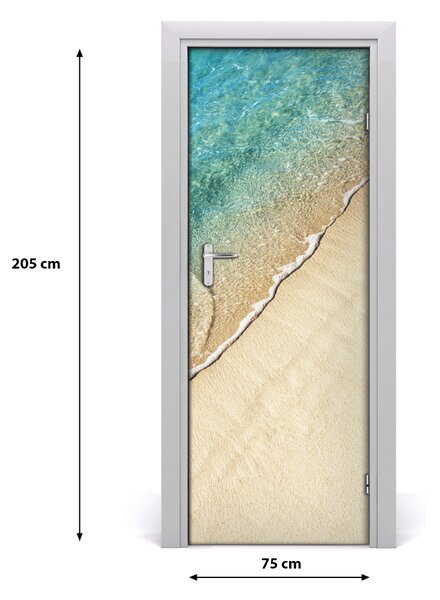 Adesivo per porta Onda Marina 75x205 cm