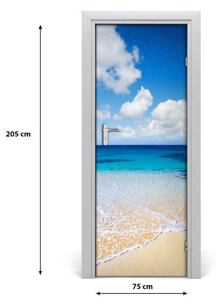Poster adesivo per porta Spiaggia tropicale 75x205 cm