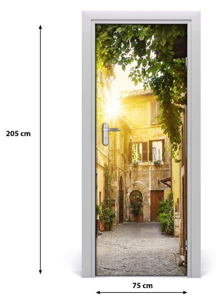 Adesivo per porta interna Strade italiane 75x205 cm