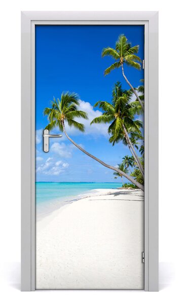 Sticker porta Spiaggia tropicale 75x205 cm