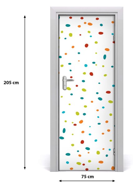Adesivo per porta Punti colorati 75x205 cm