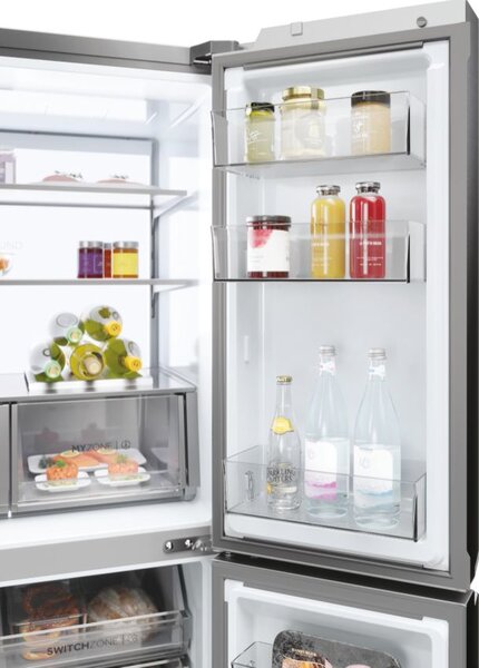 Haier Frigorifero Americano Side by Side Capacit 629 Litri Classe energetica E Raffreddamento No Frost colore Inox - HCR7918ENMP Cube 90 Serie 7
