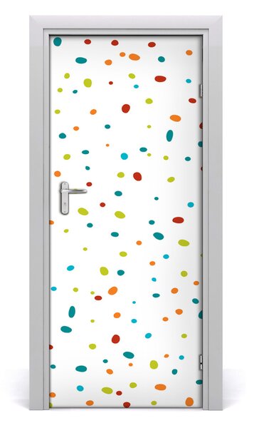 Adesivo per porta Punti colorati 75x205 cm