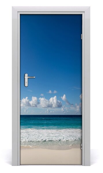 Adesivo per porta Spiaggia tropicale 75x205 cm