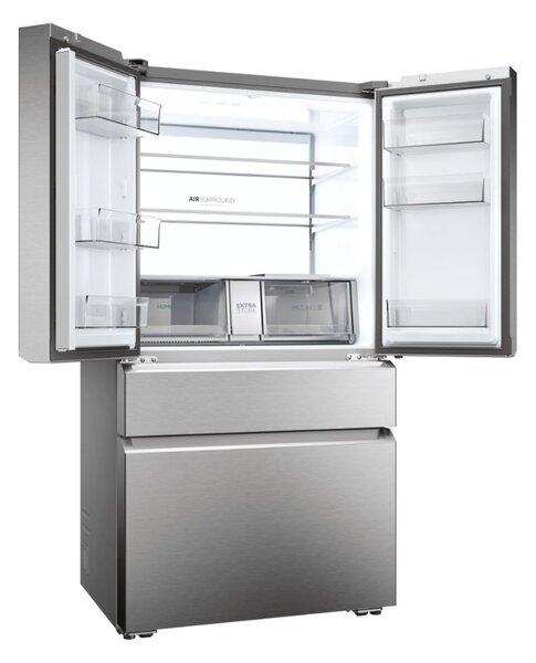 Haier Frigorifero Americano Side by Side Capacit 629 Litri Classe energetica E Raffreddamento No Frost colore Platino / Inox - HFW7918ENMP