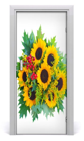 Adesivo per porta Girasoli 75x205 cm