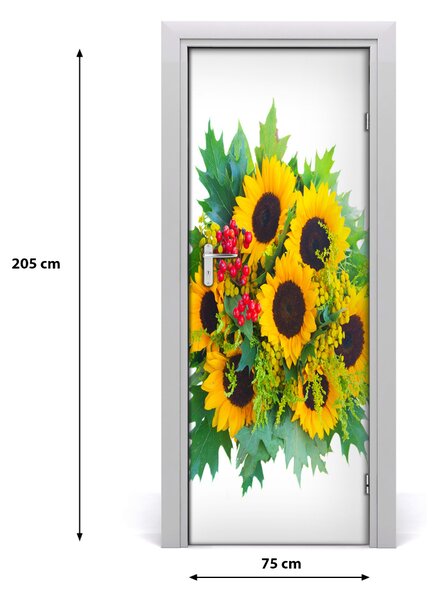 Adesivo per porta Girasoli 75x205 cm