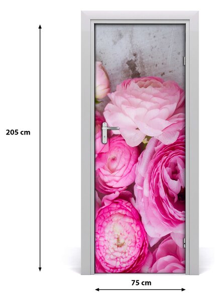 Poster adesivo per porta Rosa 75x205 cm
