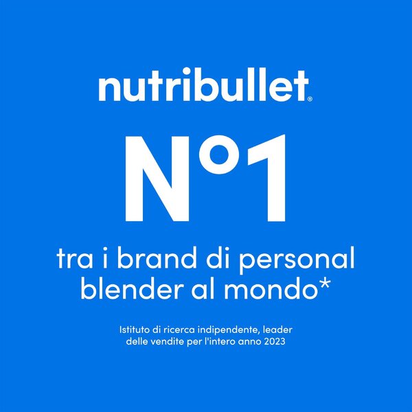 NutriBullet Frullatore con Bicchiere Portatile per Sportivi Capacit Ciotola 0,5 Litri 2000 mAh con Tritaghiaccio colore Rosso - NBP003MA 0C22300095