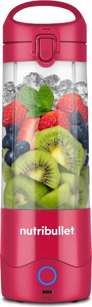 NutriBullet Frullatore con Bicchiere Portatile per Sportivi Capacit Ciotola 0,5 Litri 2000 mAh con Tritaghiaccio colore Rosso - NBP003MA 0C22300095