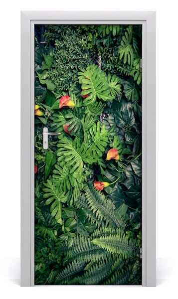 Adesivo per porta Piante tropicali 75x205 cm