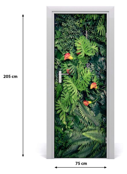 Adesivo per porta Piante tropicali 75x205 cm