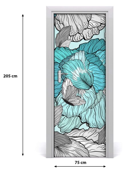 Rivestimento Per Porta Pattern floreale 75x205 cm