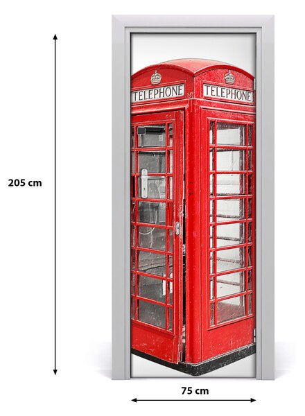 Adesivo per porta interna cabina telefonica 75x205 cm