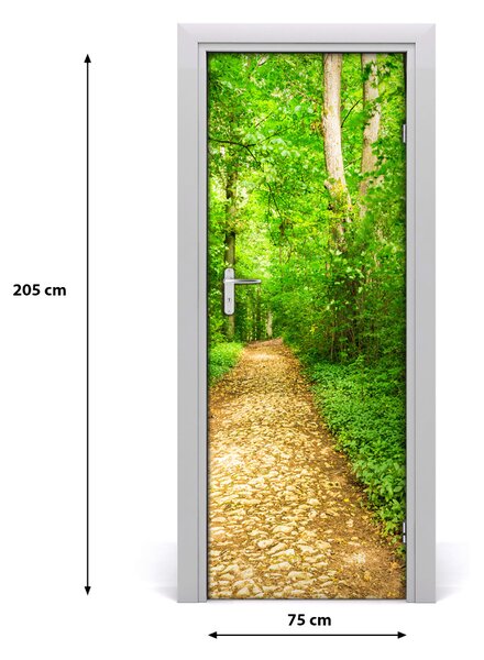 Poster adesivo per porta Sentiero nella foresta 75x205 cm