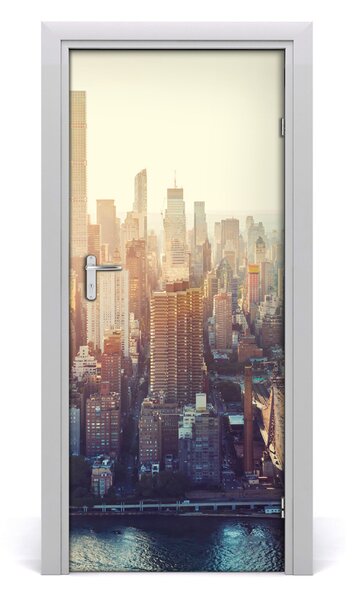 Adesivo per porta interna Lotto di uccelli di New York 75x205 cm