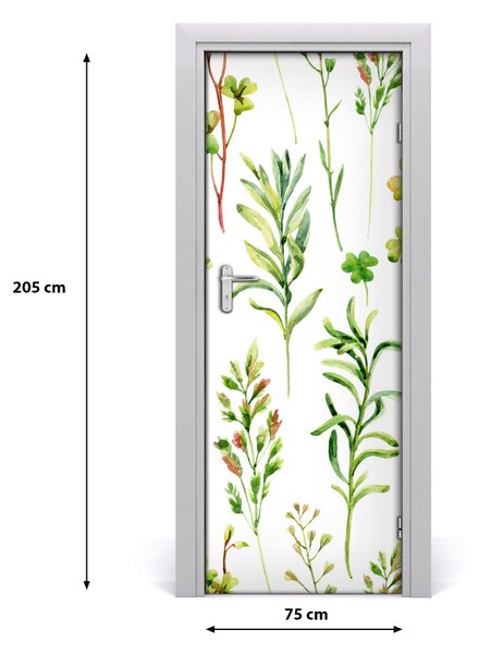 Rivestimento Per Porta Erbacce ed erbe 75x205 cm