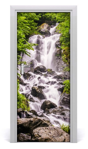 Sticker porta Cascata nella foresta 75x205 cm
