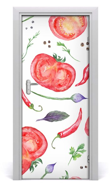 Adesivo per porta interna La verdura 75x205 cm