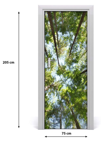 Adesivo per porta Corona di alberi 75x205 cm