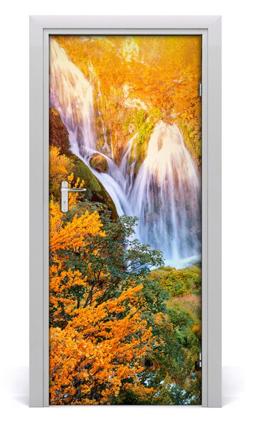 Adesivo per porta Cascata in autunno 75x205 cm