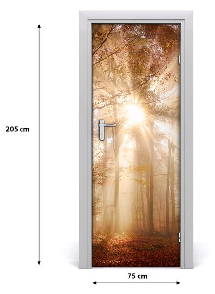 Adesivo per porta Foresta in autunno 75x205 cm